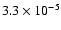 $3.3 \times 10^{-5}$