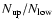 $N_{\rm up}/N_{\rm low}$