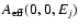 $A_{{\rm eff}}(0,0,E_j)$