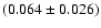 $(0.064\pm 0.026)$