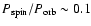 $P_{\rm spin}/P_{\rm orb}\sim 0.1$