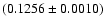 $(0.1256\pm 0.0010)$