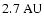 $2.7~ {\rm AU}$