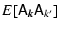 $\displaystyle E[{\sf A}_{\vec{k}}{\sf A}_{k'}]$