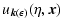 $\displaystyle {u}_{\vec{k}(\epsilon)}(\eta,\vec{x})$