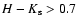 $H - K_{\rm s} > 0.7$