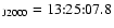$_{\rm J2000} = 13{:}25{:}07.8$