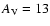 $A_{\rm V}=13$