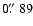 $0\hbox{$.\!\!^{\prime\prime}$ }89$