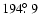 $194\hbox{$.\!\!^\circ$ }9$