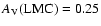 $A_{\rm
V}{\rm (LMC)}=0.25$