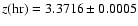 $z({\rm hr})=3.3716\pm0.0005$