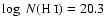 $\log~ N(\mbox{H {\sc i}})=20.3$
