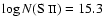 $\log N(\mbox{S {\sc ii}})=15.3$