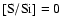 $\rm [S/Si]=0$