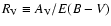$R_{\rm V}\equiv A _{\rm
V}/E(B-V)$