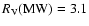 $R_{\rm
V}({\rm MW})=3.1$