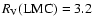 $R_{\rm V}({\rm LMC})=3.2$