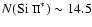 $N(\mbox{Si {\sc ii}}^*)\sim14.5$