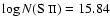 $\log
N(\mbox{S {\sc ii}})=15.84$