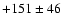 $+151\pm46$