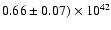 $0.66\pm0.07)\times10 ^{42}$