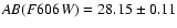 ${\it AB}(F606W)=28.15\pm0.11$