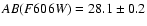 ${\it AB}(F606W)=28.1 \pm0.2$