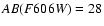${\it AB}(F606W)=28$