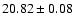 $20.82 \pm 0.08$