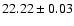 $22.22 \pm 0.03$