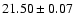 $21.50 \pm 0.07$