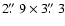 $2\hbox{$.\!\!^{\prime\prime}$ }9 \times 3\hbox{$.\!\!^{\prime\prime}$ }3$