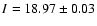 $I = 18.97 \pm 0.03$