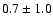 $0.7\pm1.0$