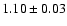$1.10\pm0.03$