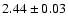 $2.44\pm 0.03$