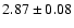 $2.87\pm 0.08$