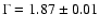 $\Gamma=1.87\pm0.01$