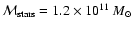 $\mathcal{M}_{\rm stars}=1.2\times10^{11}~M_\odot$