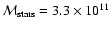 $\mathcal{M}_{\rm stars}=3.3\times10^{11}$