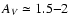 $A_V\simeq1.5{-}2$