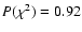 $P(\chi^2)=0.92$