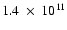 $1.4~\times~10^{11}$