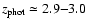 $z_{\rm phot}\simeq2.9{-}3.0$