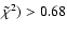 $\tilde\chi^2)>0.68$