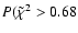 $P(\tilde\chi^2>0.68$