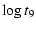 $\displaystyle \log t_9$