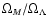 $\Omega_M/\Omega_{\Lambda}$