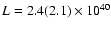 $L=2.4(2.1) \times 10^{40}$